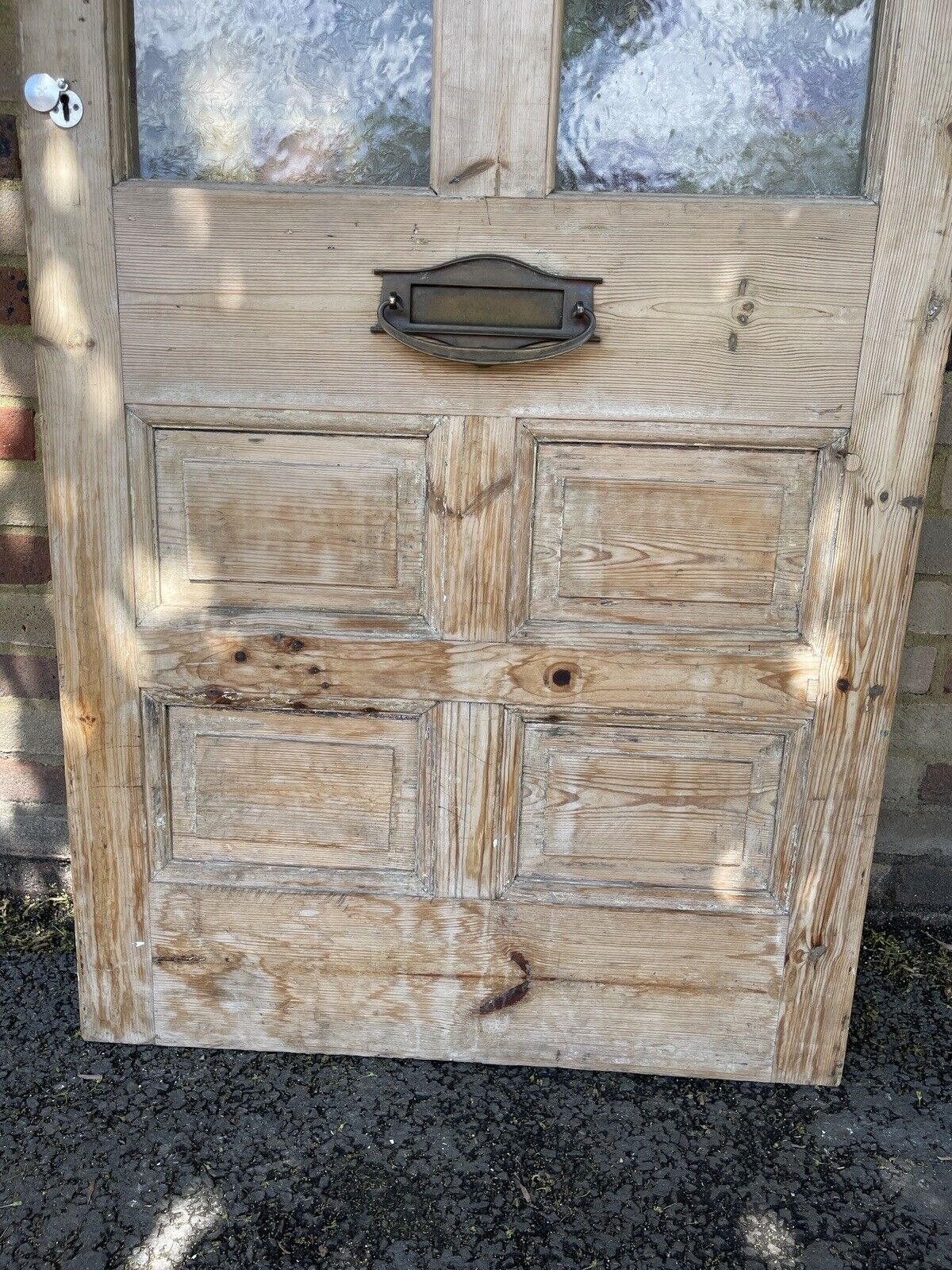 Reclaimed Old Edwardian Victorian Wooden Panel Front Door 2080mm x 860mm