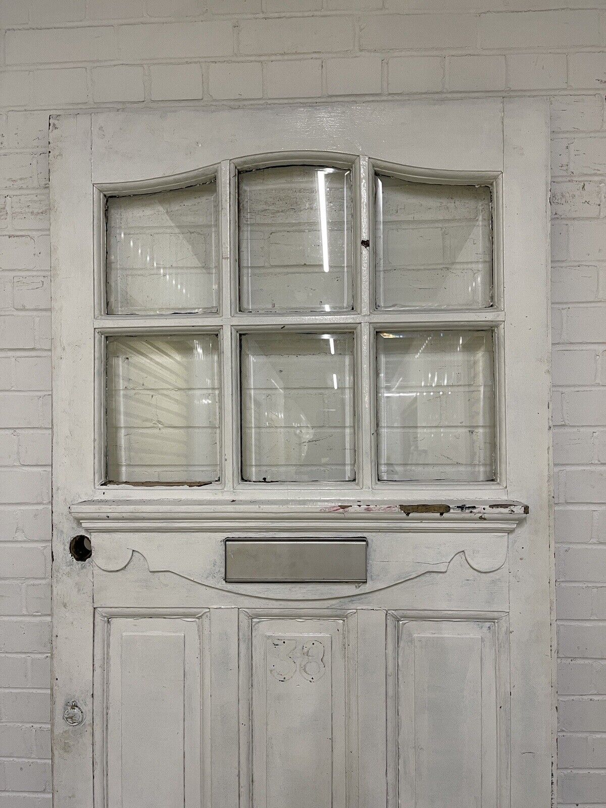 Reclaimed Edwardian Wooden Panel External Front Door 2130 or 2135 x 910mm