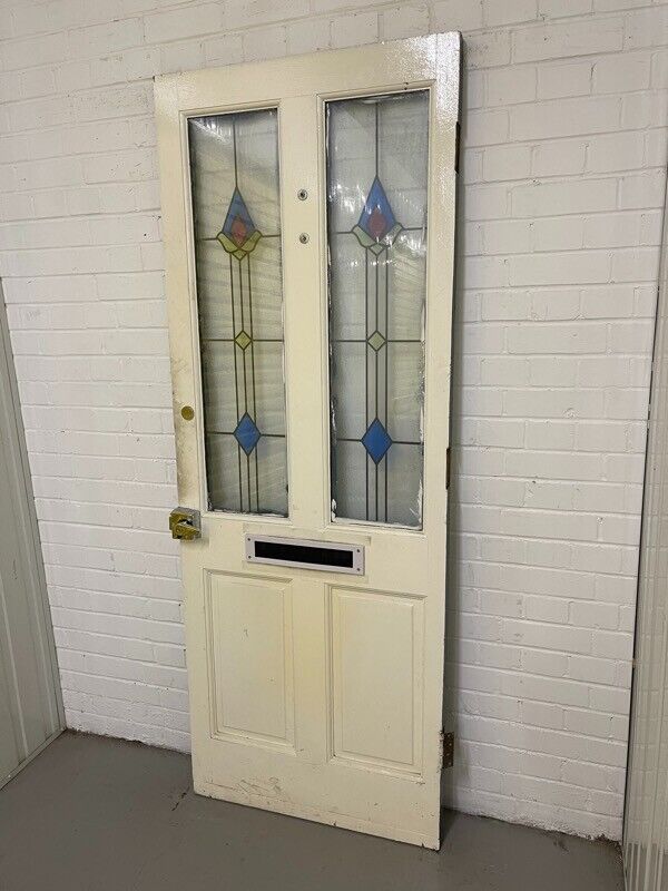 Reclaimed Victorian Wooden Panel External Front Door 2023 x 811mm