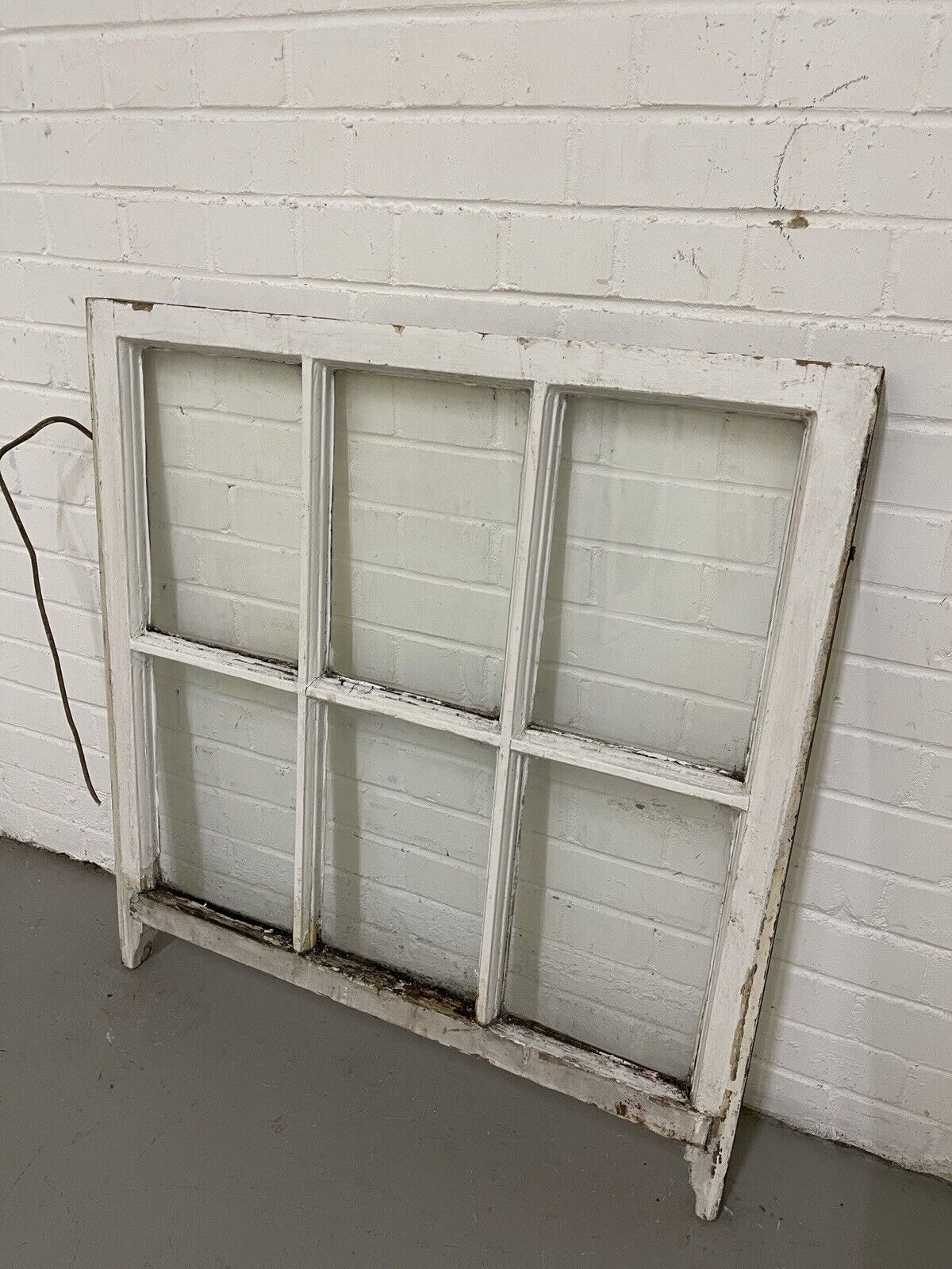 Reclaimed Old Georgian 6 Panel Wooden Window 835 x 895mm