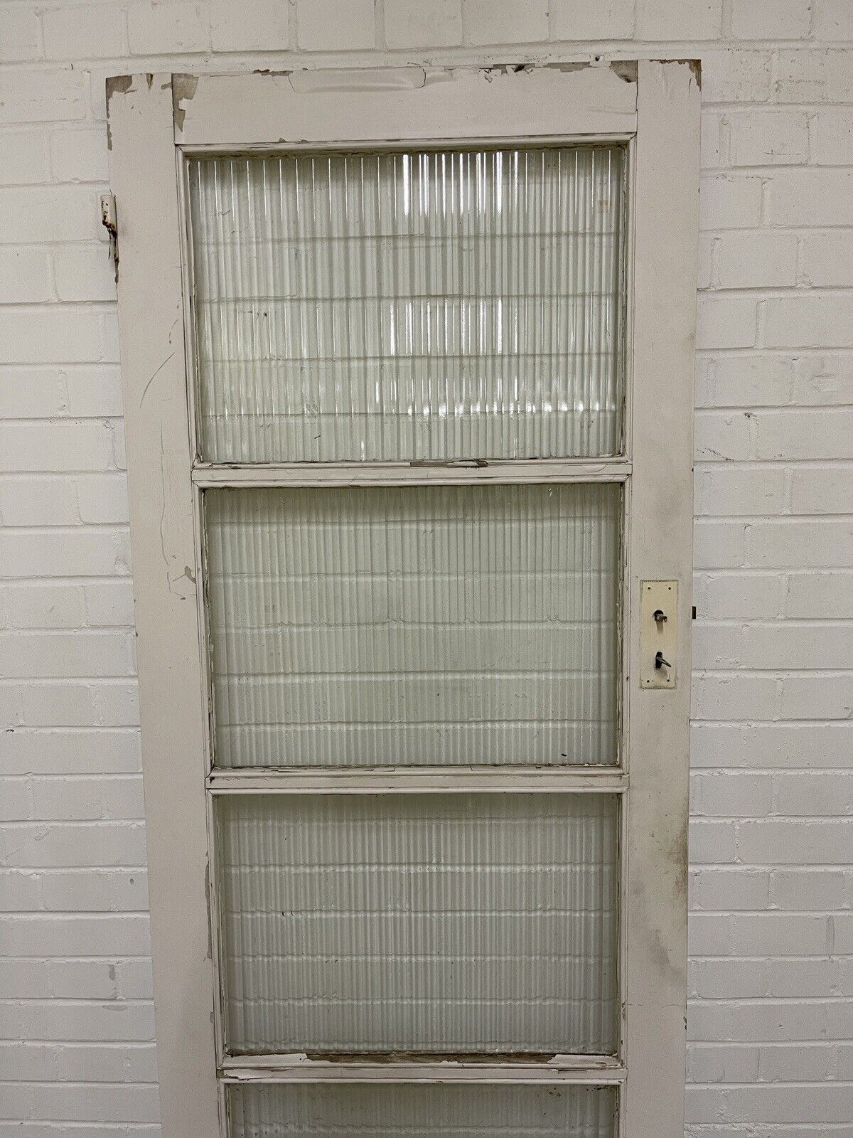 Reclaimed Reeded Glass Internal Or External Door 1970 x 762mm