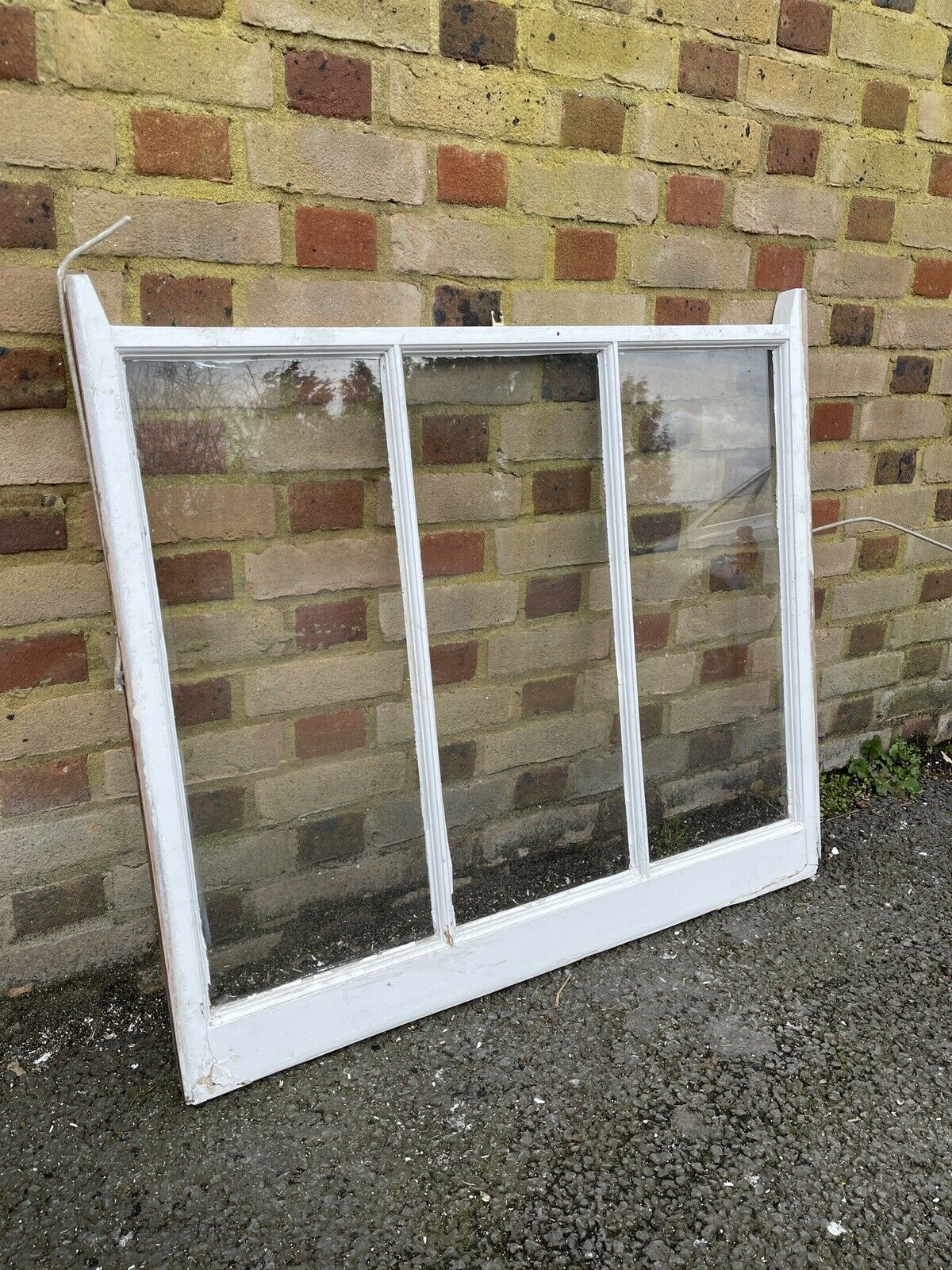 Reclaimed Old Victorian Edwardian Wooden Three Panel Sash Window