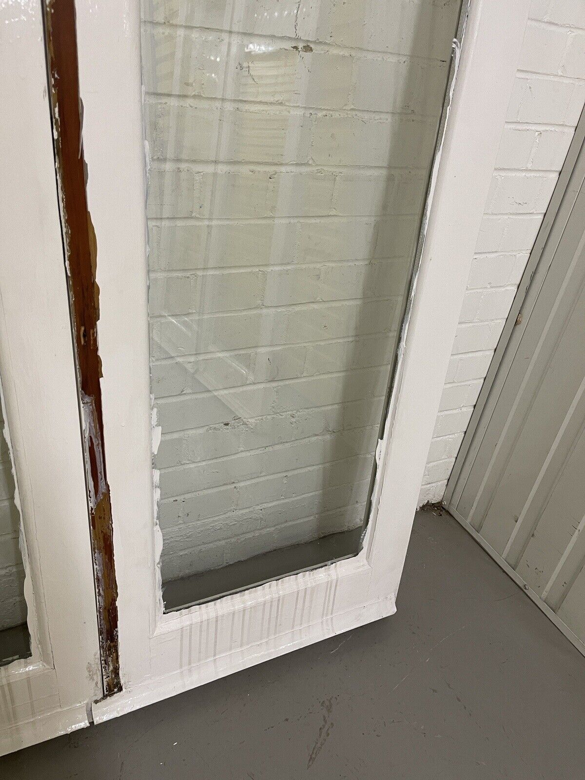 Reclaimed Old French Double Glazed Glass Wooden Double Doors 1975 x 1165mm