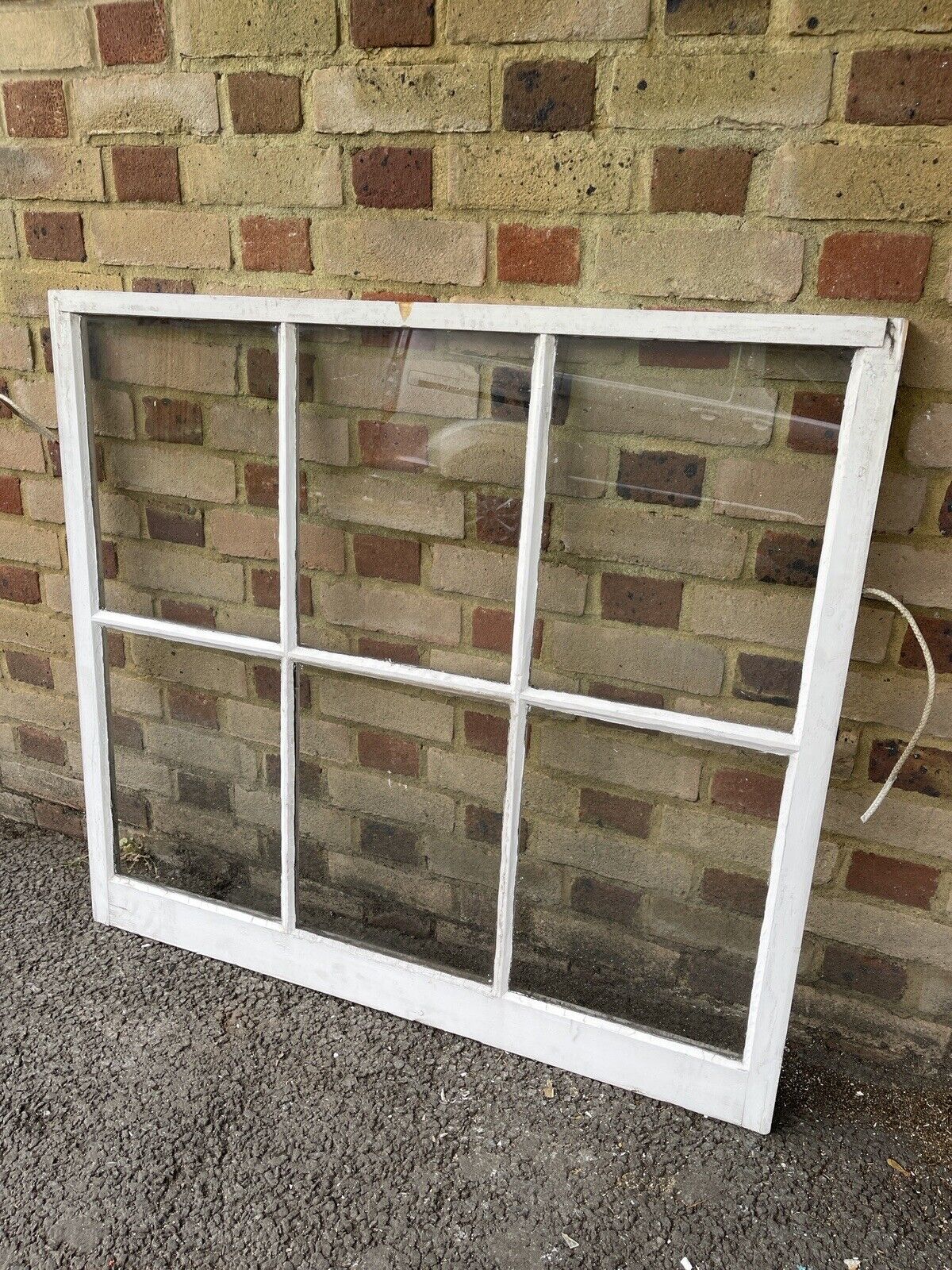 Reclaimed Old Georgian 6 Panel Wooden Window 1076 x 970mm