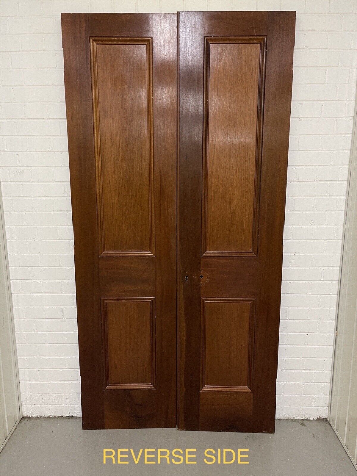 Reclaimed Large French Mahogany Wooden Double Doors Provenance Knightsbridge