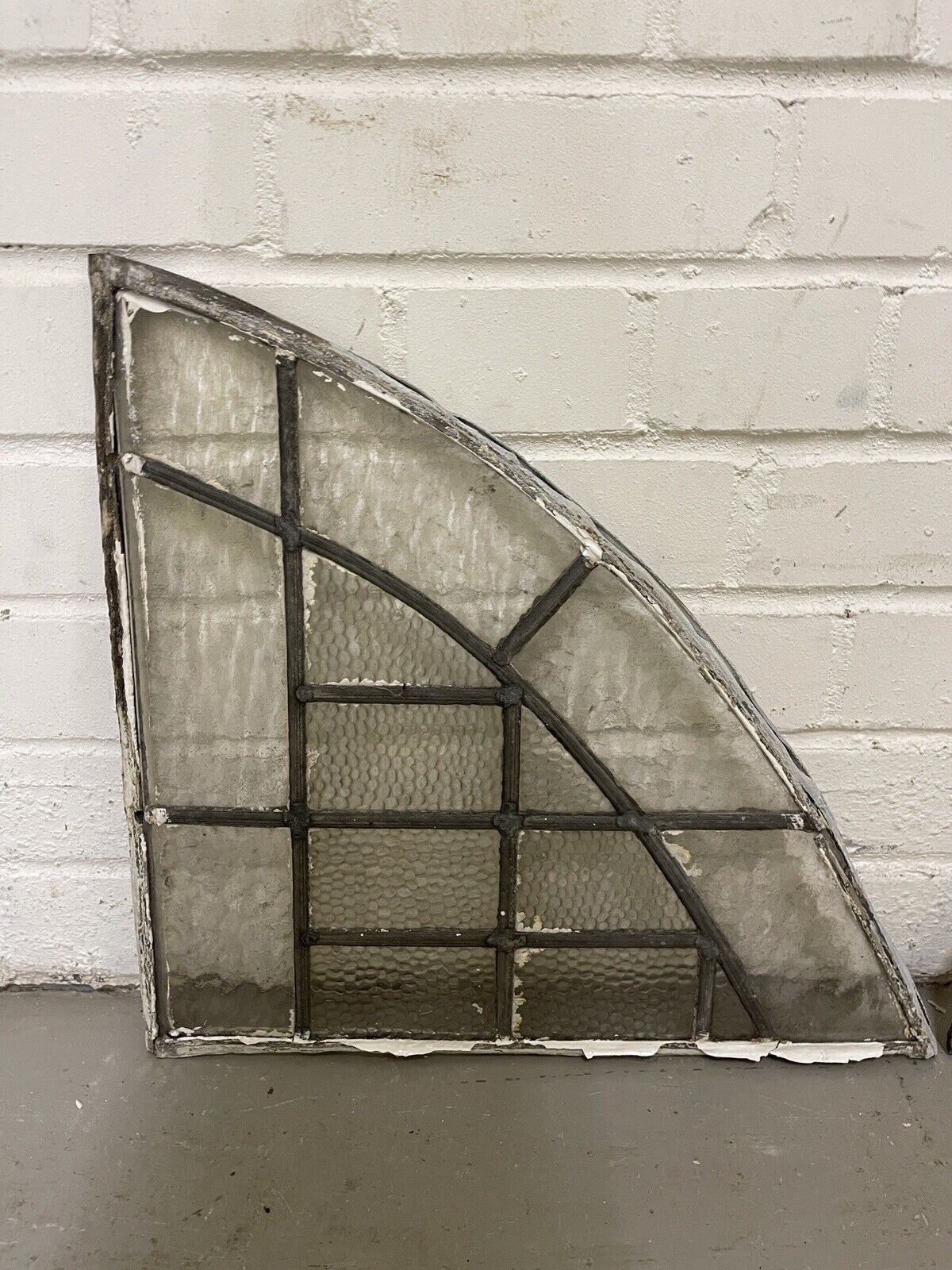 Reclaimed Fanlight Leaded Light Stained Glass Art Nouveau Window Panel