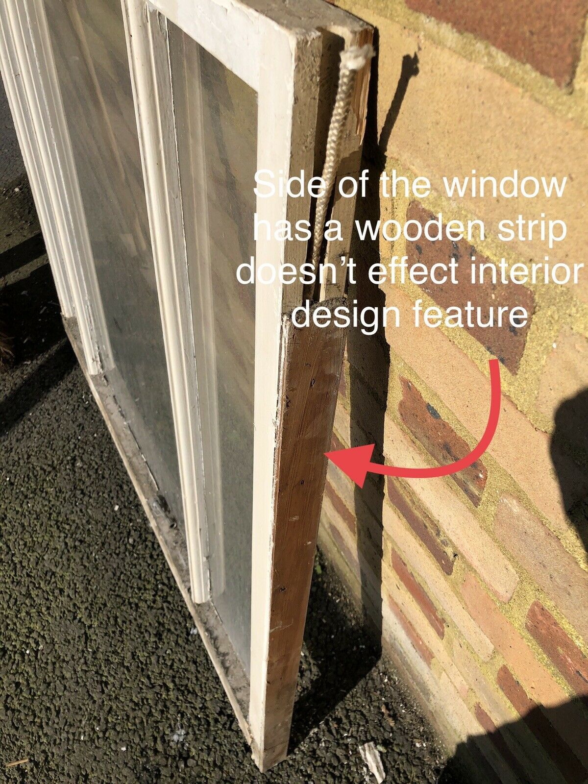 Reclaimed Old Victorian Edwardian Three Panel Wooden Panel Sash Window