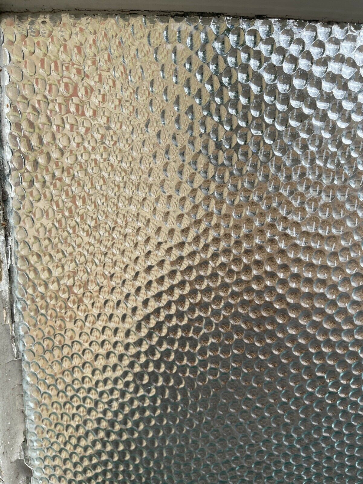 Reclaimed Hammered Glass Wooden Panel Window