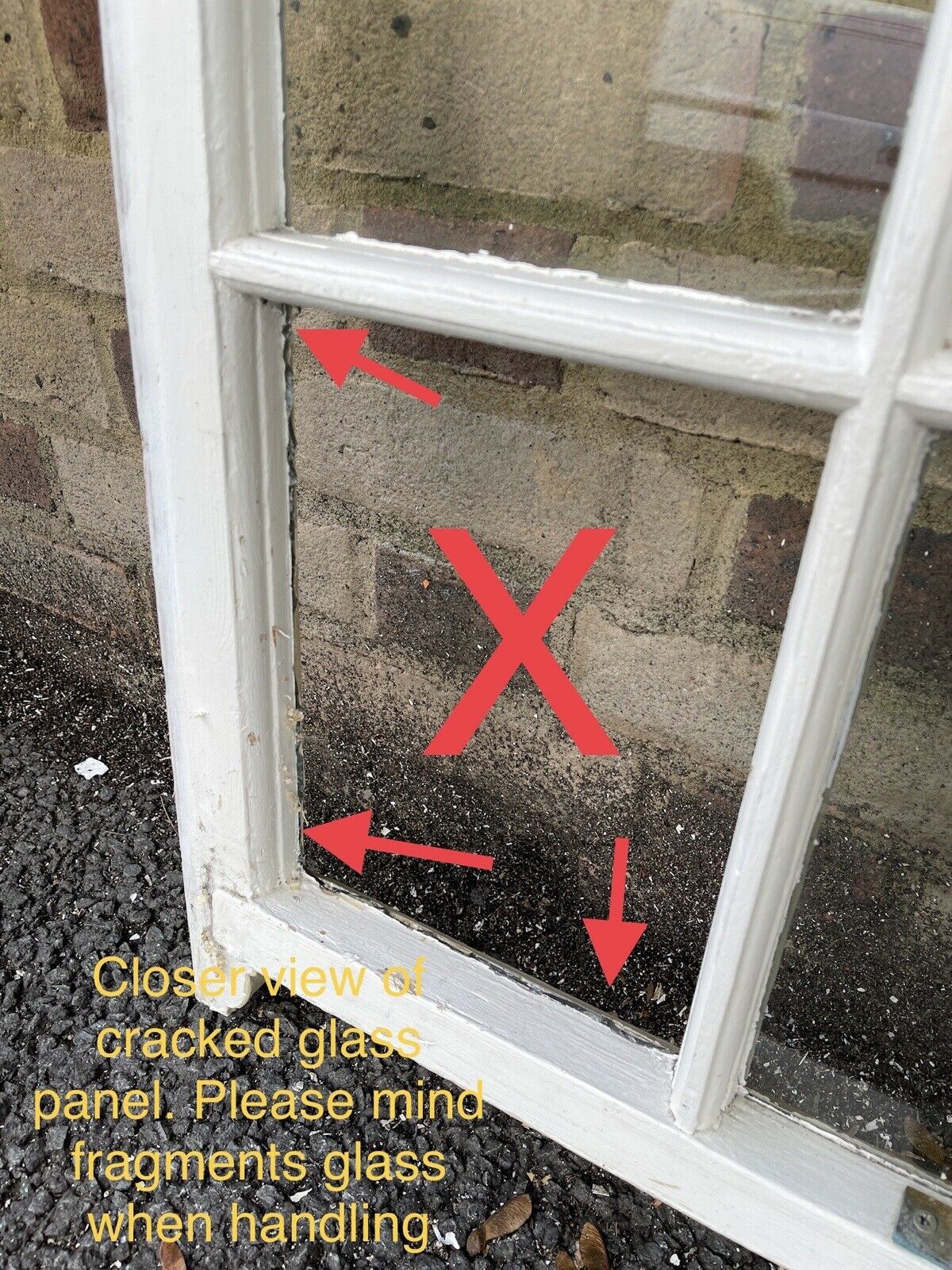 Reclaimed Old Georgian 9 Panel Wooden Window 720 x 975mm