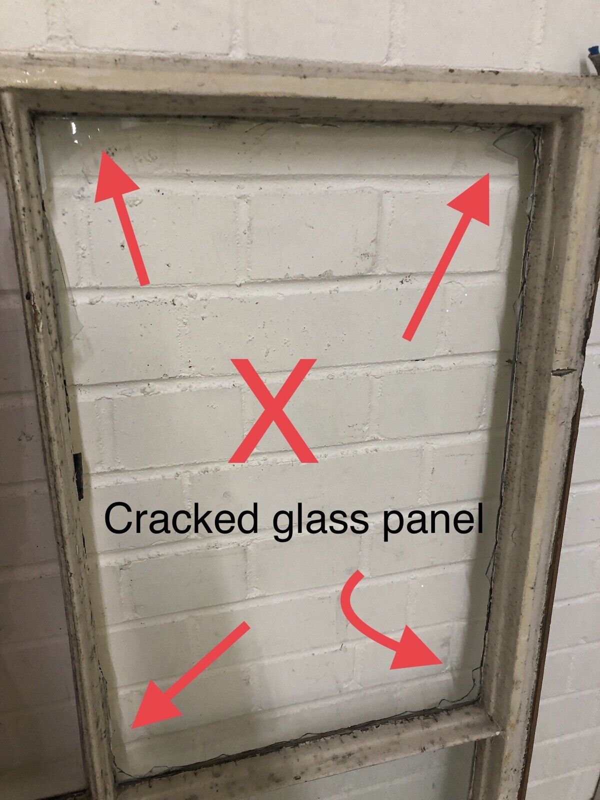 Reclaimed Old Large Georgian 6 Panel Wooden Window 1217 x 1225mm