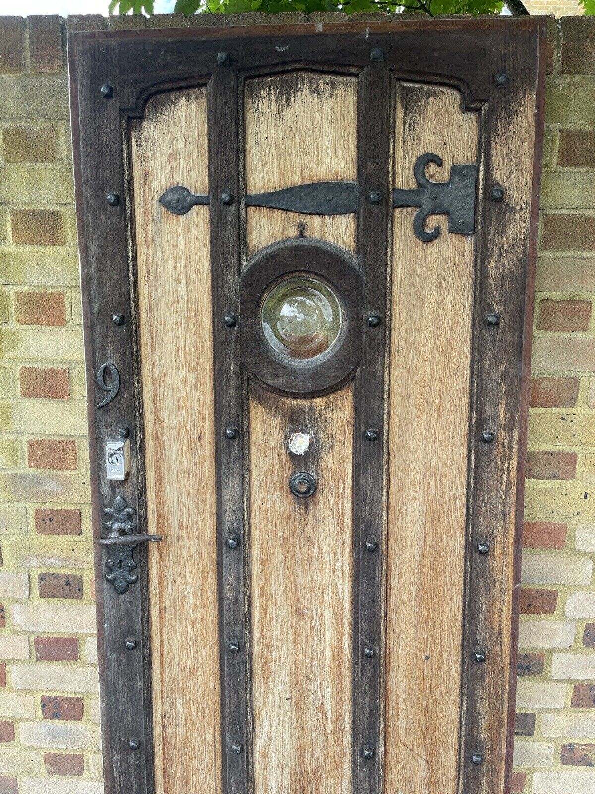 Reclaimed Oak Studded Wooden Front Door 1975 or 1960 x 835mm