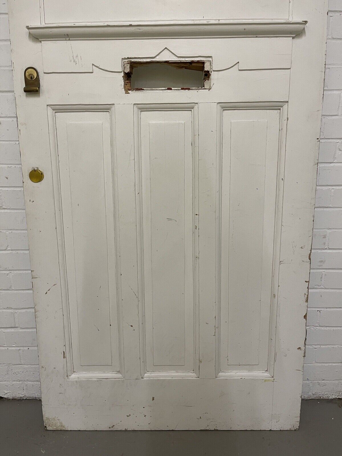 Reclaimed Old Edwardian Wooden Panel Front Door 2125 or 2130mm x 906mm
