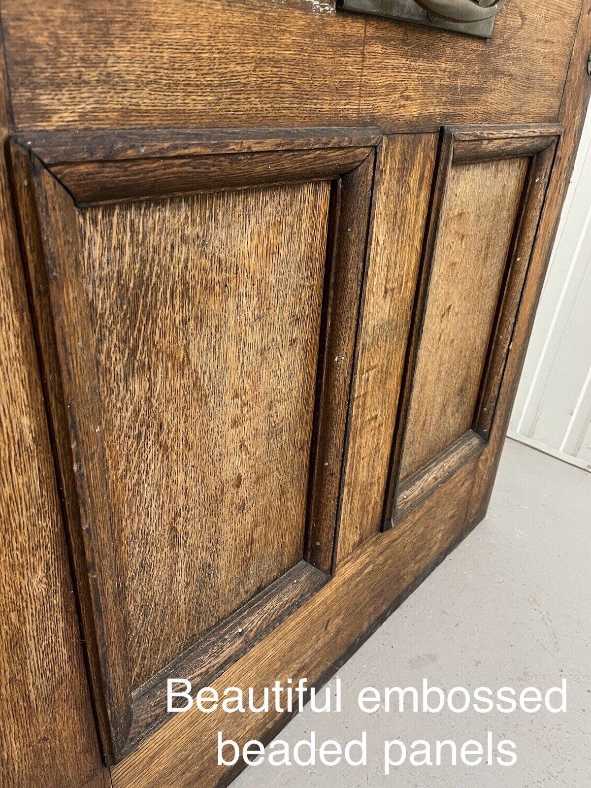 Reclaimed Arts And Crafts Old Oak Wooden Front Door 2120 Or 2125 x 1140mm