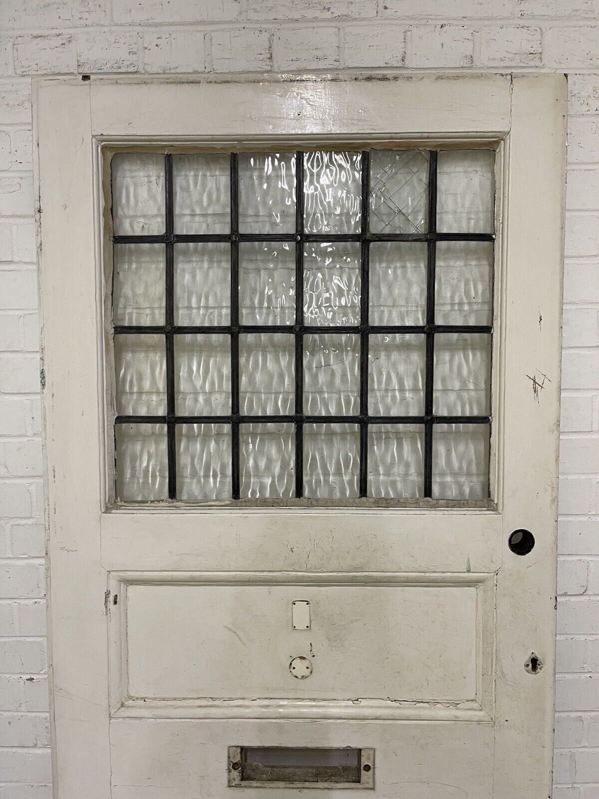 Reclaimed Leaded Light Victorian Edwardian Wooden Front Door 1980 1985 x 874mm