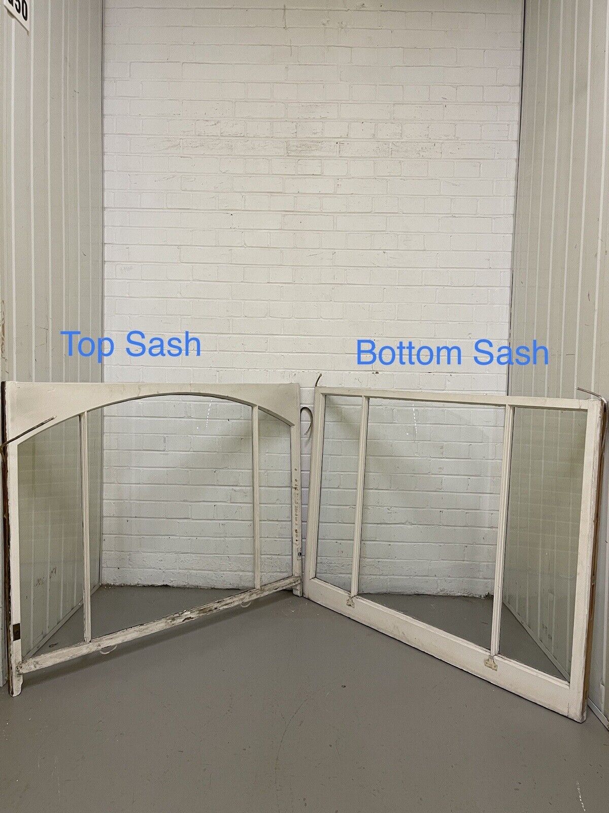 Pair Of Reclaimed Edwardian Arch Wooden Panel Sash Window 1240x950 1240x930mm