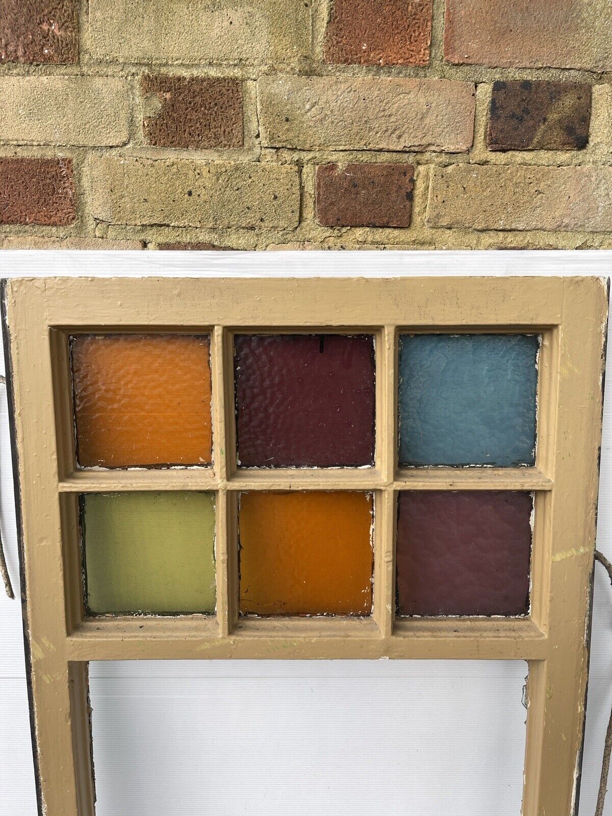 Reclaimed Old Georgian 6 Panel Wooden Window 1180 x 610mm
