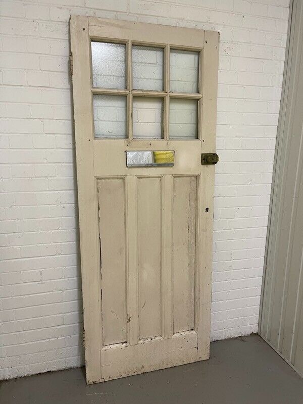 Reclaimed Victorian Wooden Panel External Front Door 2030 x 815mm