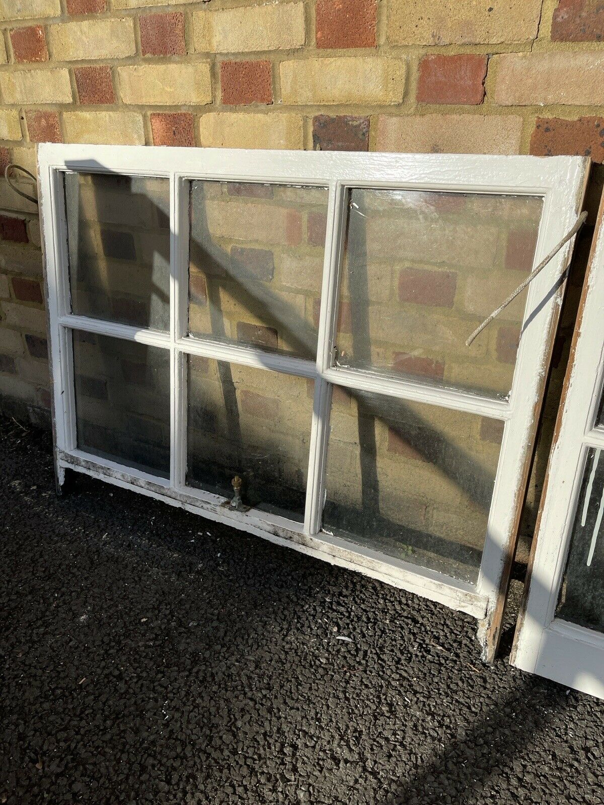 Pair Of Reclaimed Old Georgian Wooden Panel Top Bottom Sash Windows