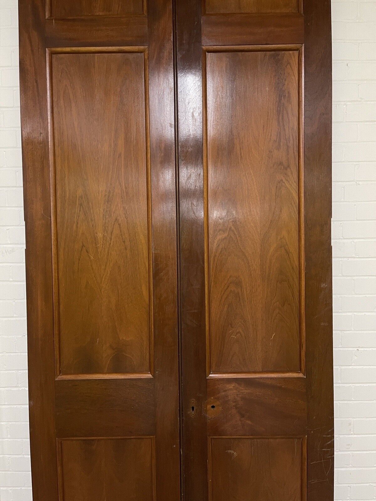 Reclaimed Large French Mahogany Wooden Double Doors Provenance Knightsbridge