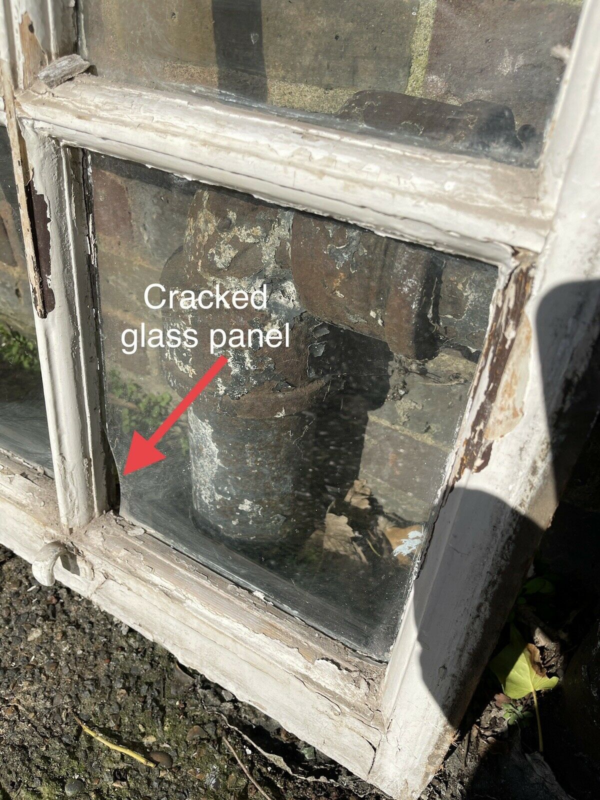 Large Reclaimed Old Georgian 10 Panel Wooden Sash Window