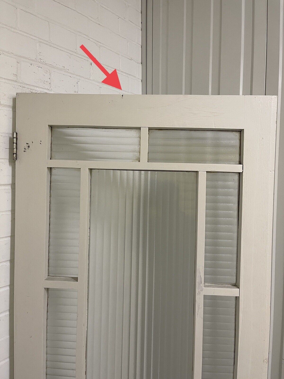 Art Deco Reeded Glass Internal Or External Door 1963 or 1950mm x 760mm