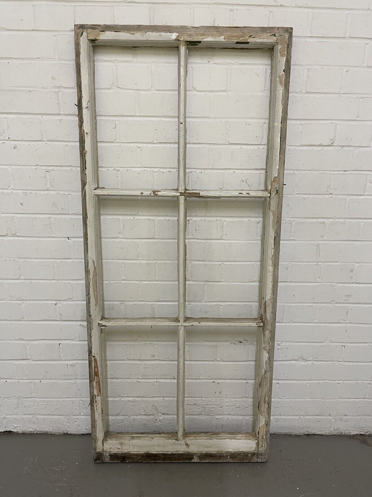 Reclaimed Georgian 6 Panel Wooden Window 610 x 1385mm