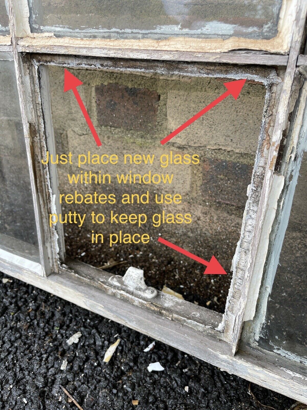 Reclaimed Old Georgian 9 Panel Wooden Window 835 x 935mm