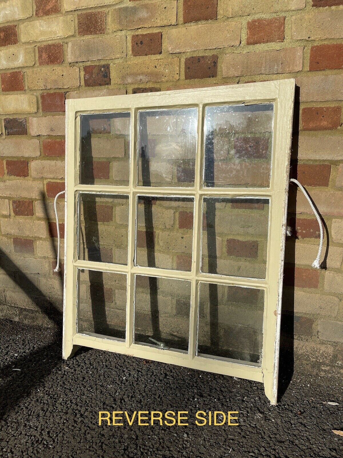 Reclaimed Old Georgian 9 Panel Wooden Window 890mm x 715mm