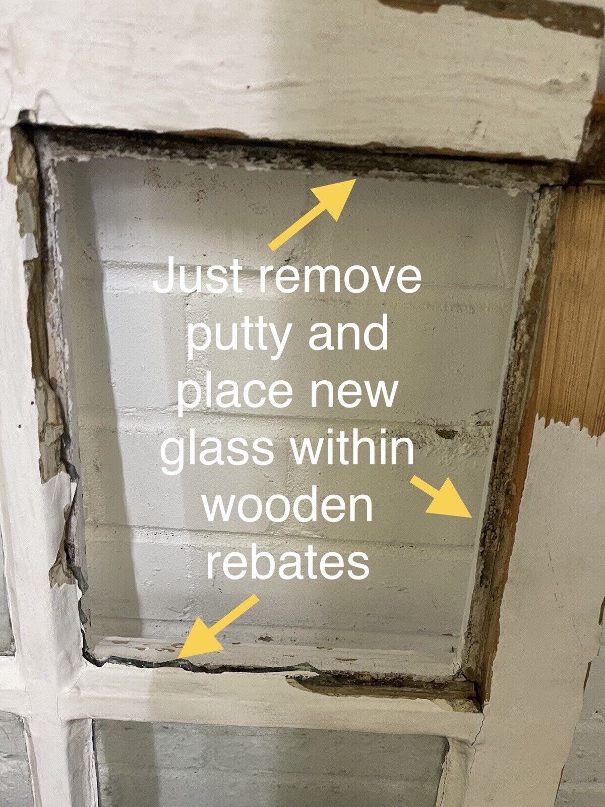 Reclaimed Old Georgian 4 Panel Wooden Window 500 x 585mm