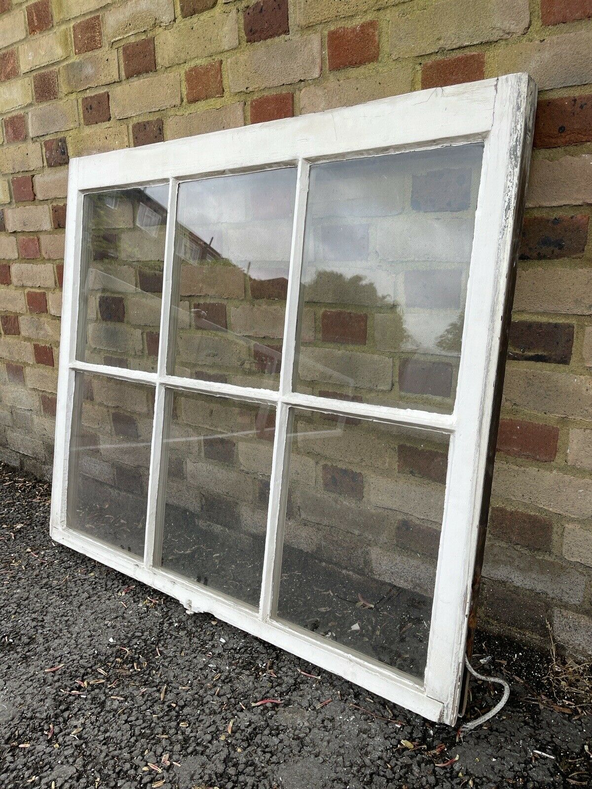 Reclaimed Old Georgian 6 Panel Wooden Window 1067 x 915mm