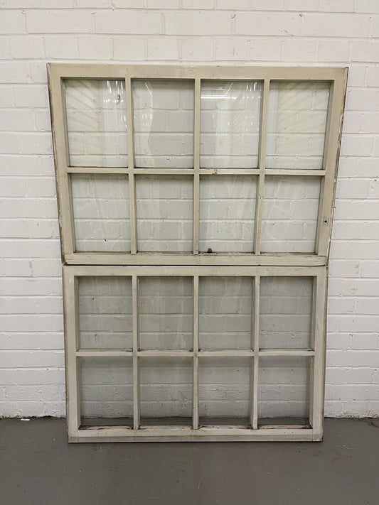 Pair of Modern Georgian 8 Panel Wooden Top Bottom Window 985 x 675 985 x 685