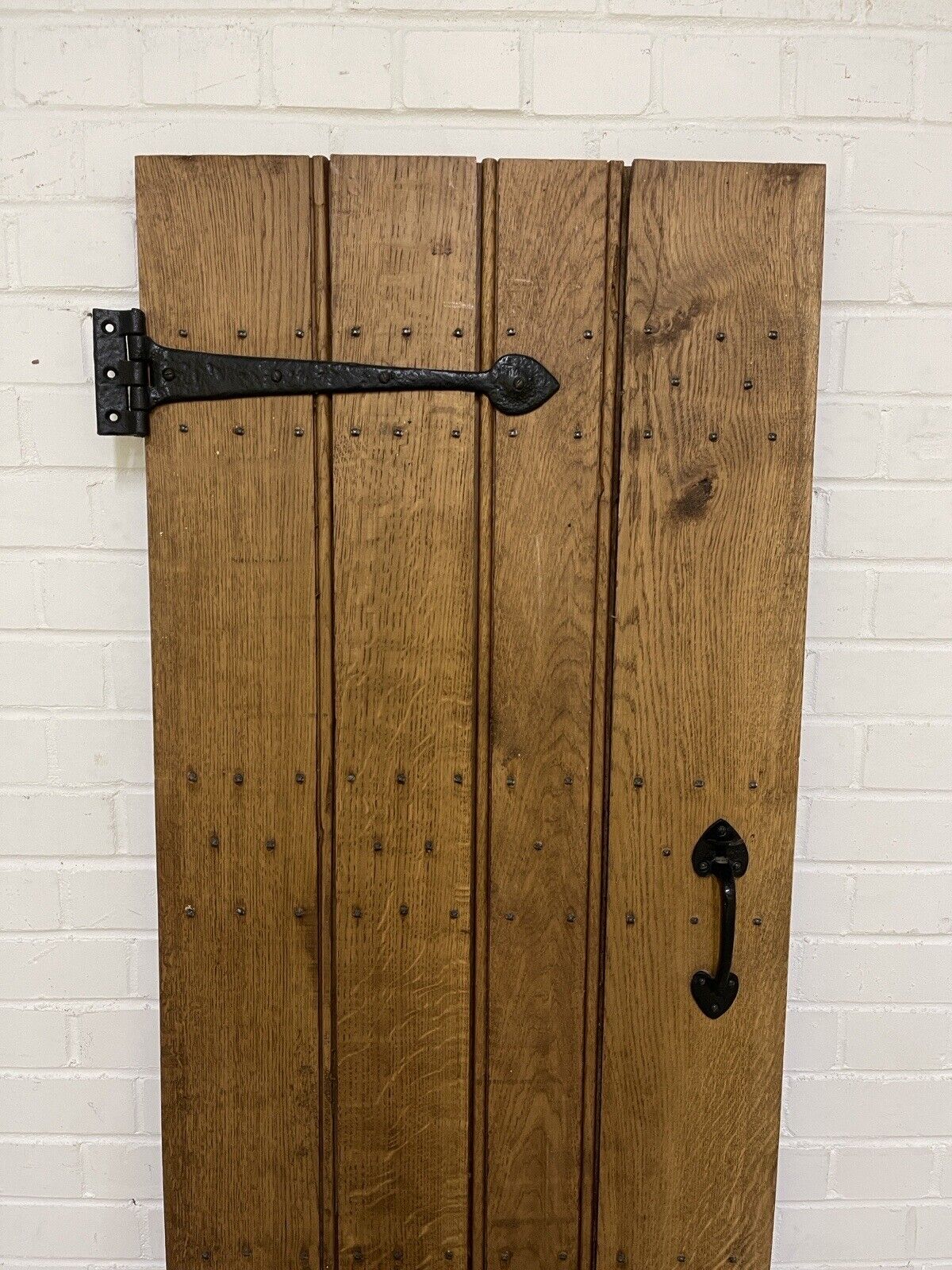 Reclaimed Oak Old Handmade Studded Ledge and Brace door 1800 x 590mm