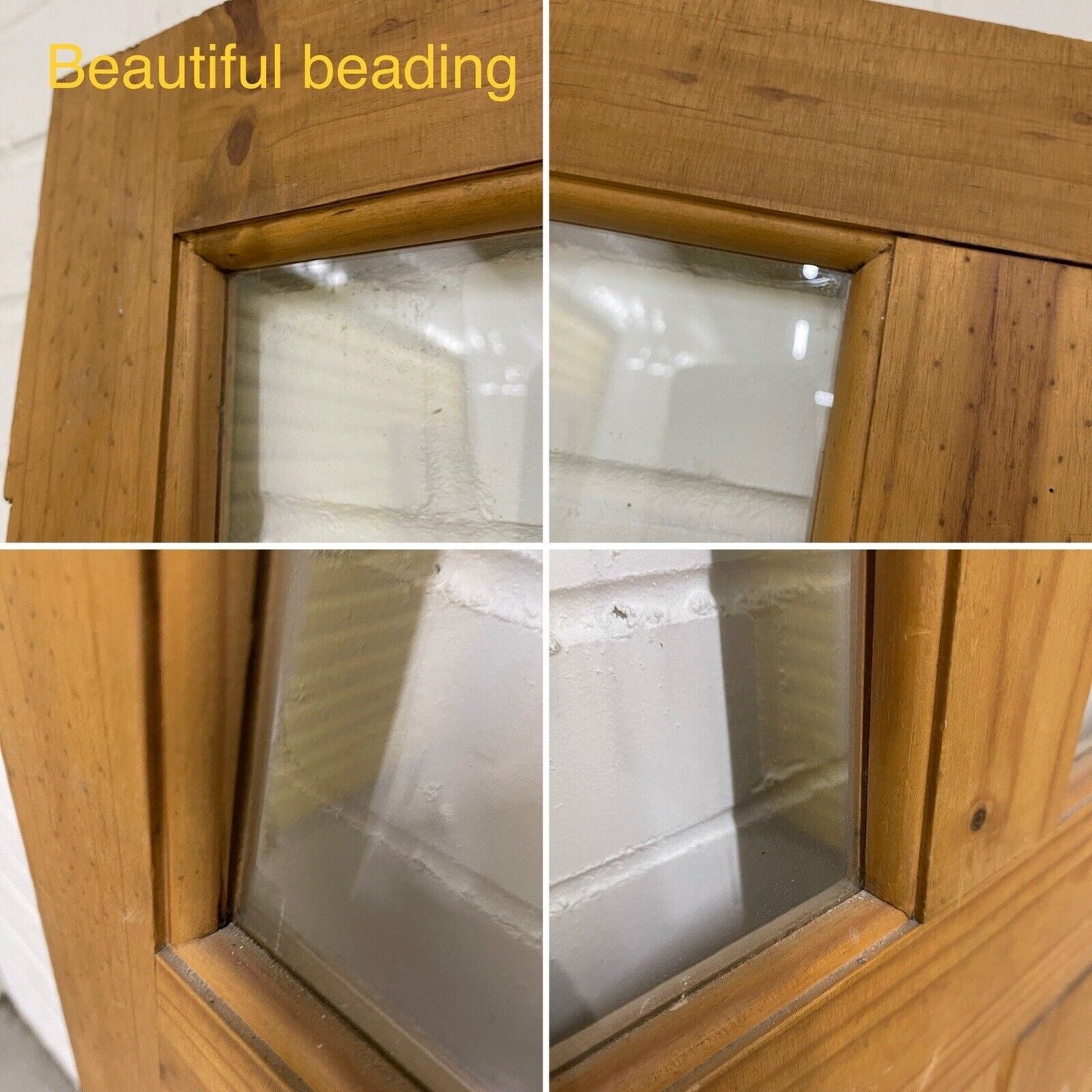 Modern Pine Glass Panel Internal 4 panel Door 2005 x 790mm