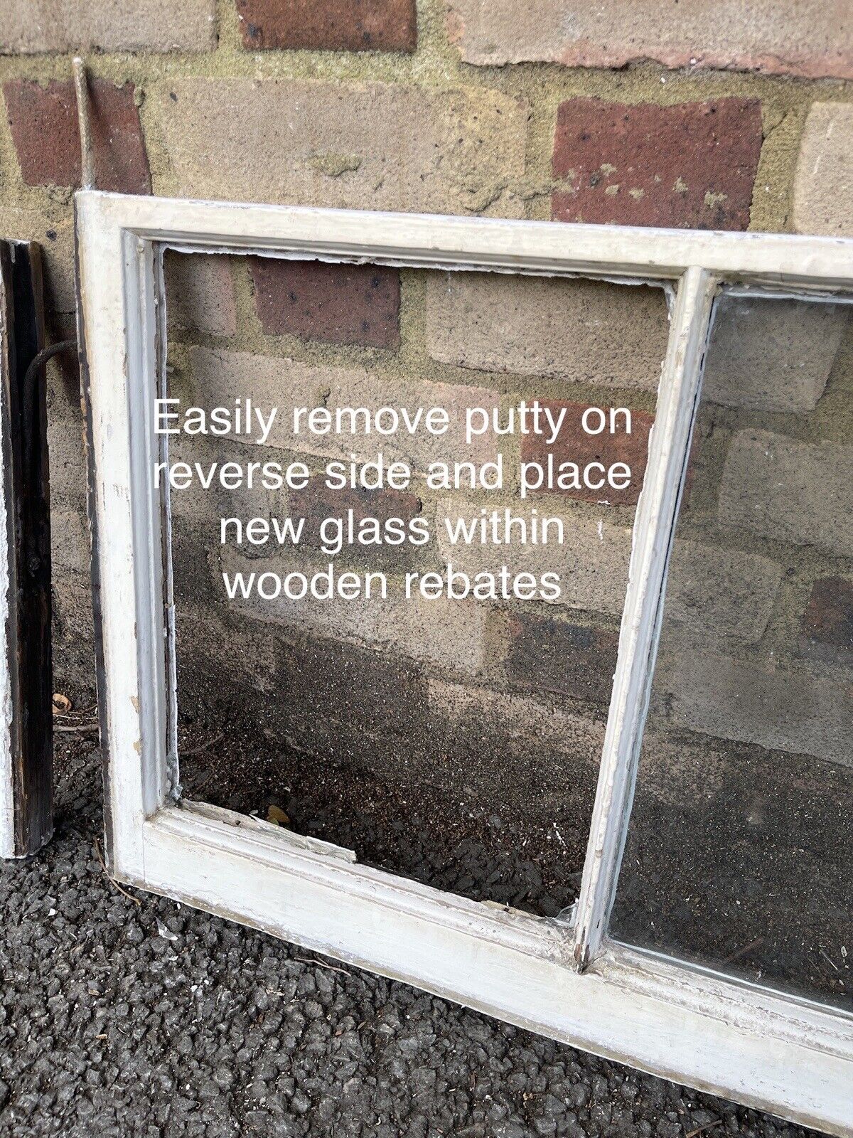 Three Reclaimed Edwardian 3 Panel Wooden Panel Sash Window 1010 x 450 1010 x 470