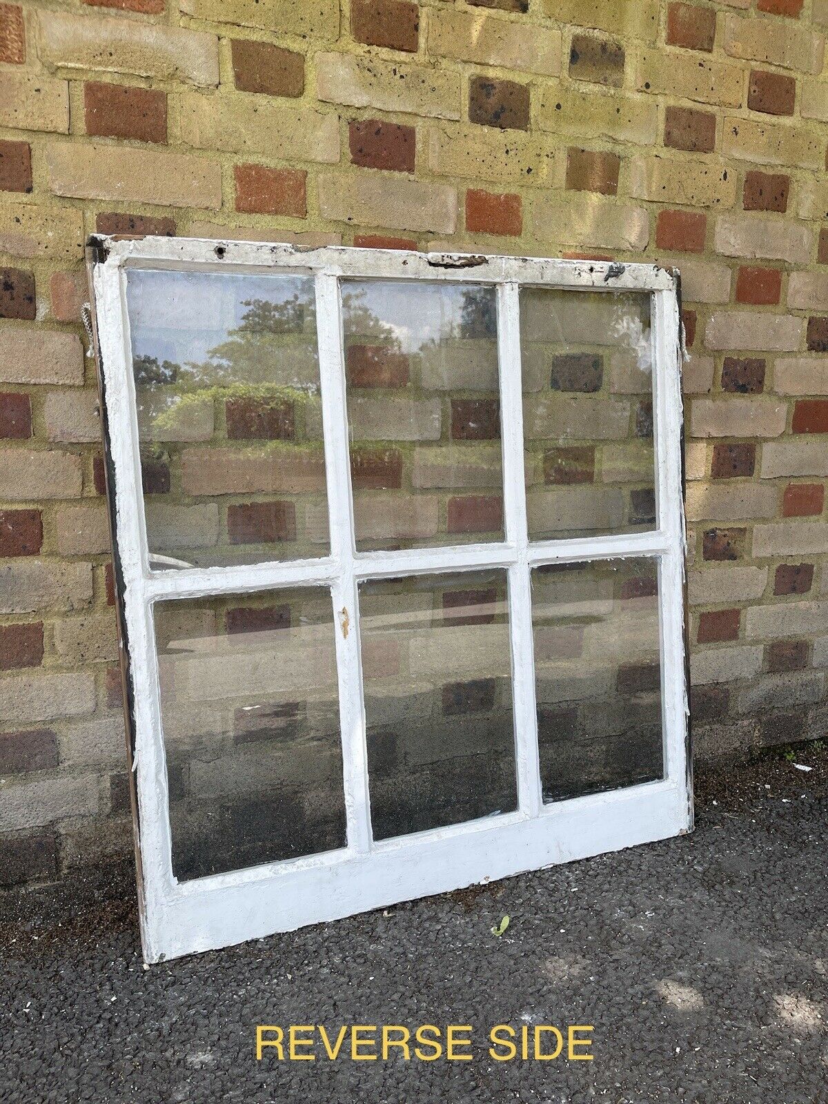 Reclaimed Old Georgian 6 Panel Wooden Window 950 x 912mm