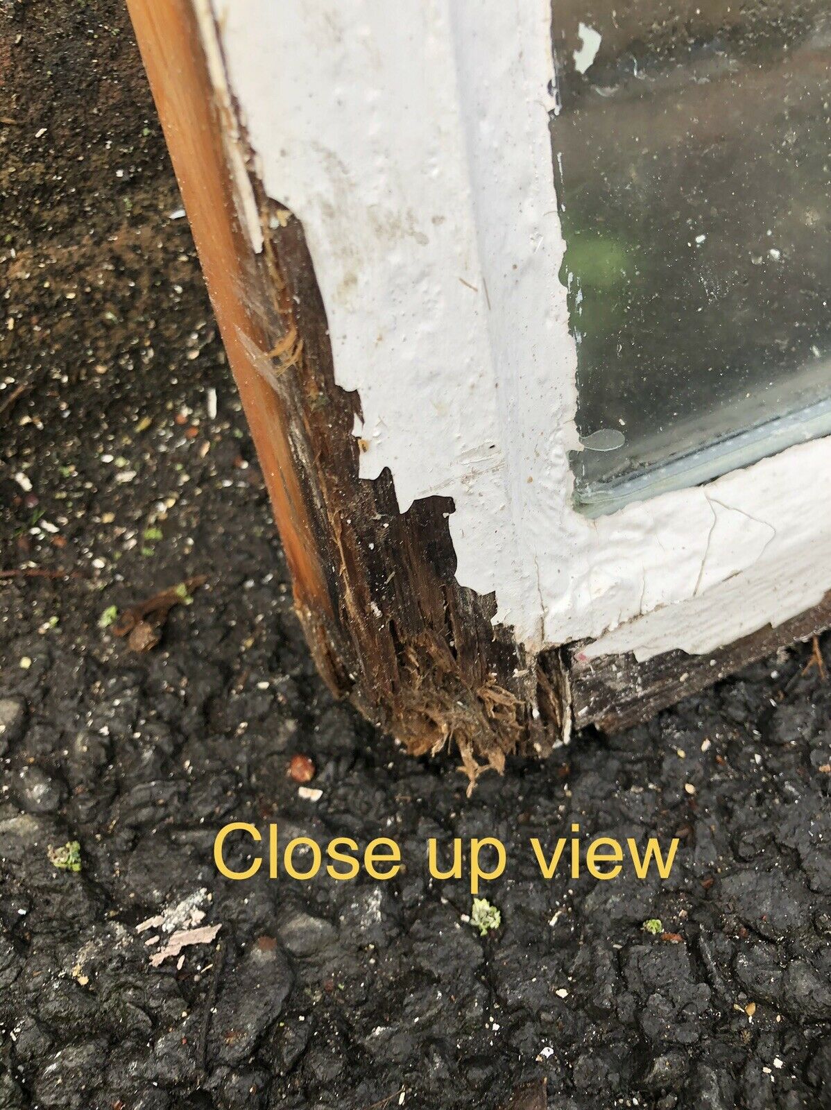 Reclaimed Old Arch Double Glazed Wooden Window CRACKED GLASS