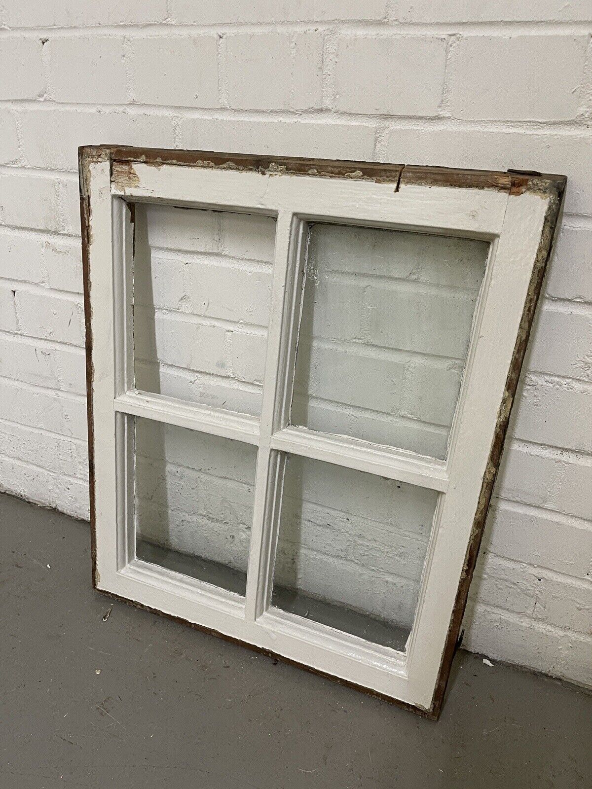 Reclaimed Old Georgian 4 Panel Wooden Window 495 x 585mm