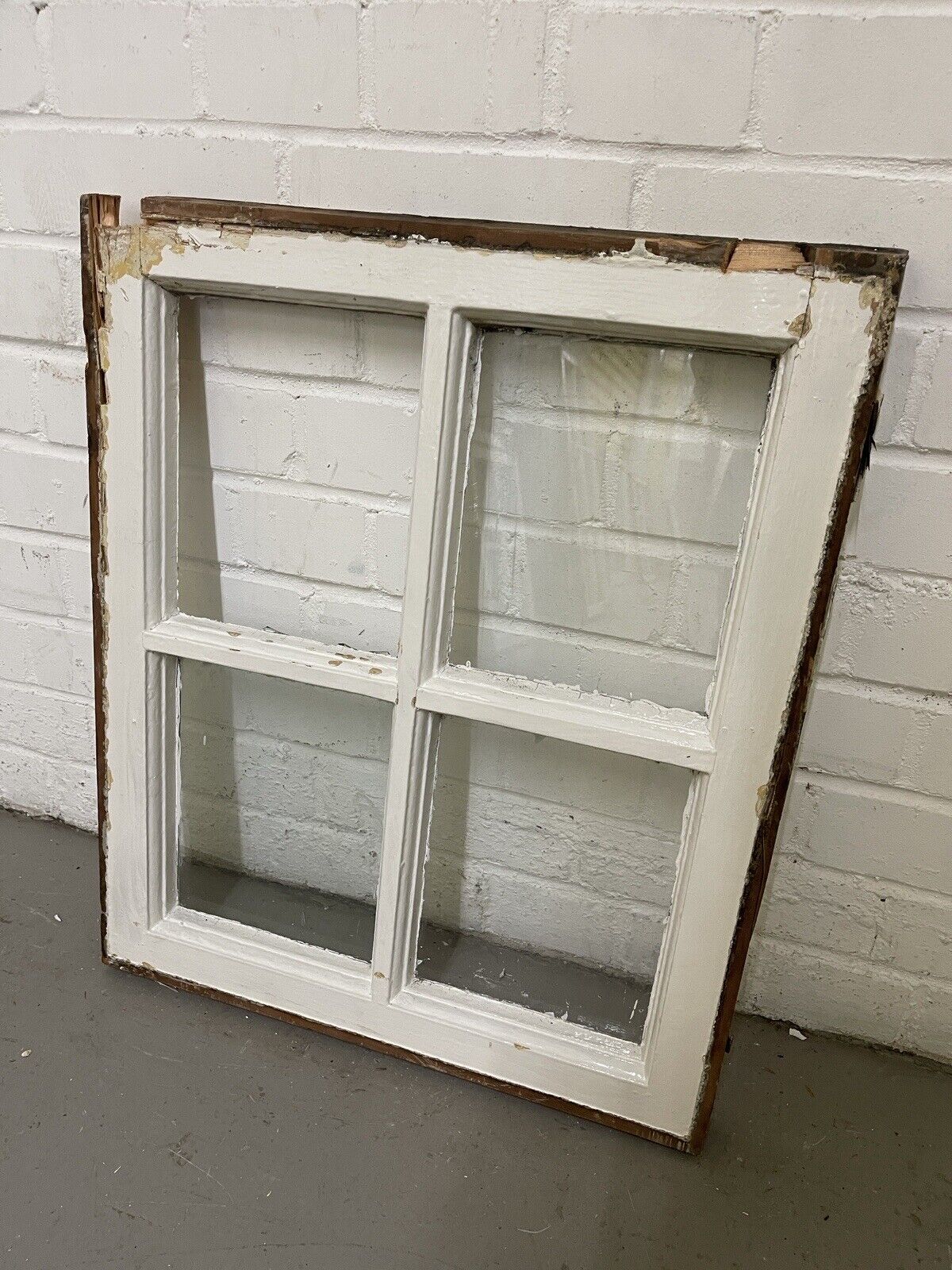 Reclaimed Old Georgian 4 Panel Wooden Window 500 x 585mm