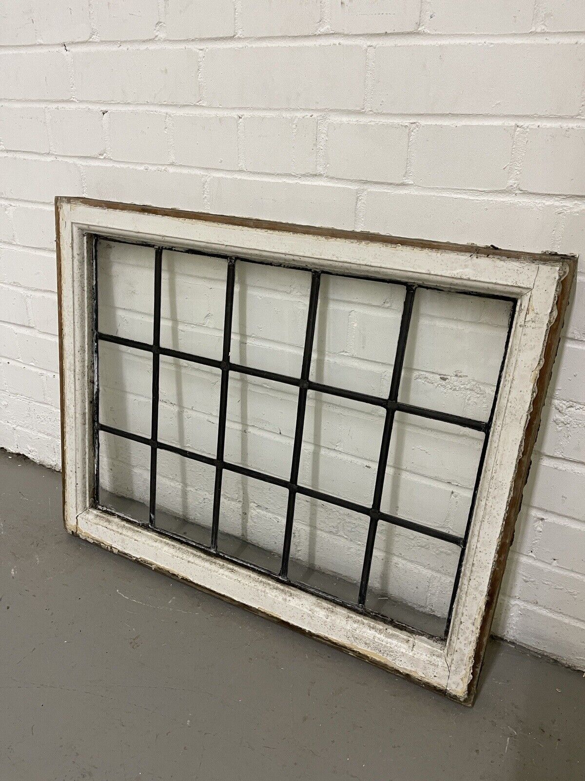 Reclaimed Leaded Light Panel Wooden Window 720 x 570mm