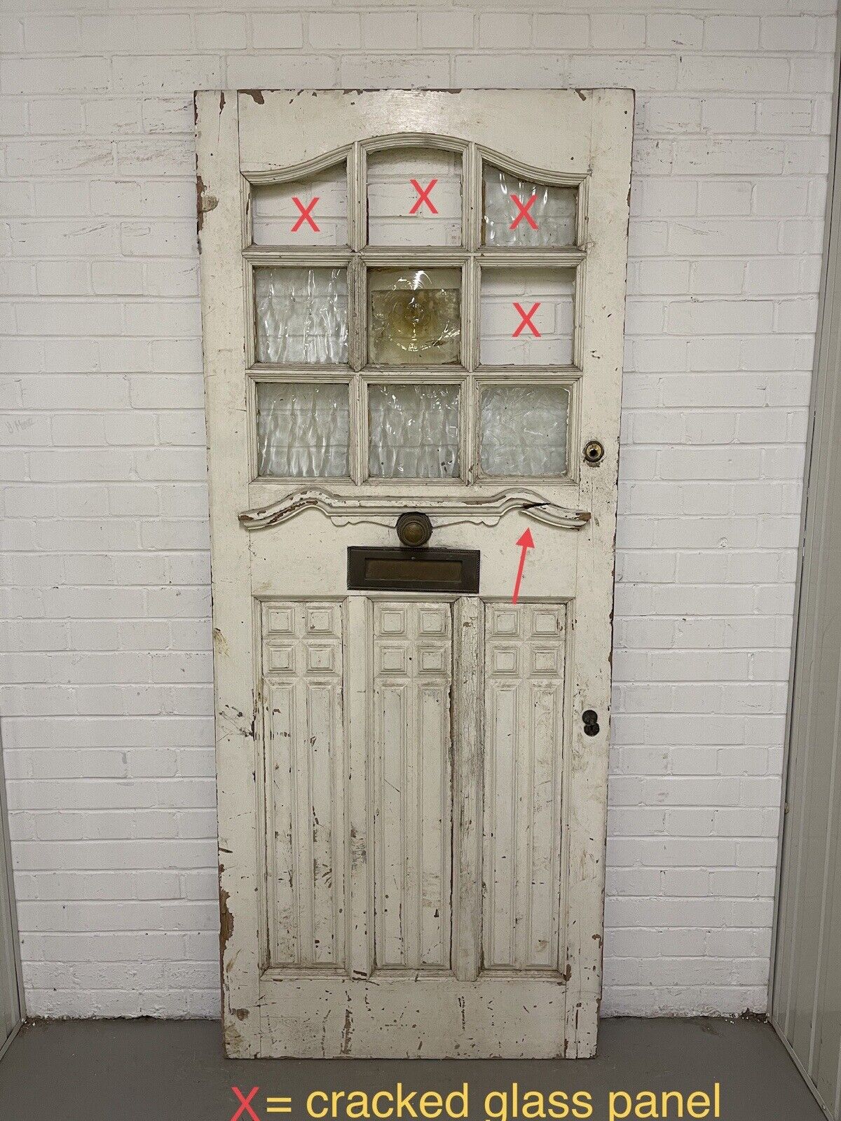 Reclaimed Old Art and Crafts Edwardian Victorian Wooden Front Door 2069 x 860mm