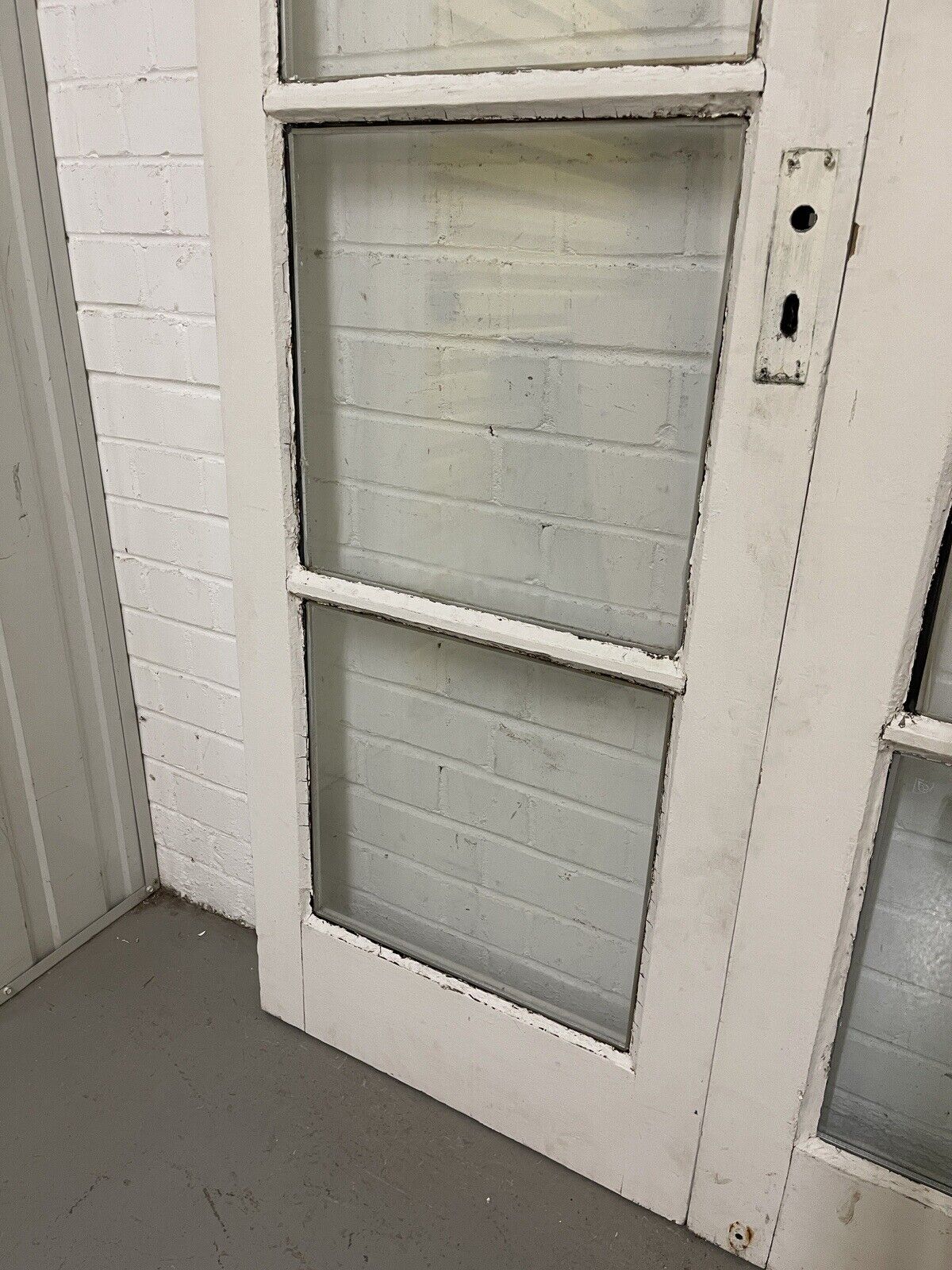 Reclaimed Old French Double Glazed Glass Wooden Double Doors 1980 x 1160mm