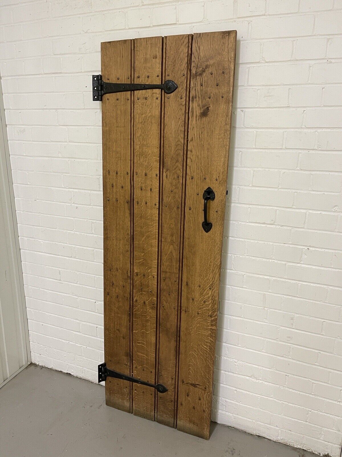 Reclaimed Oak Old Handmade Studded Ledge and Brace door 1800 x 590mm