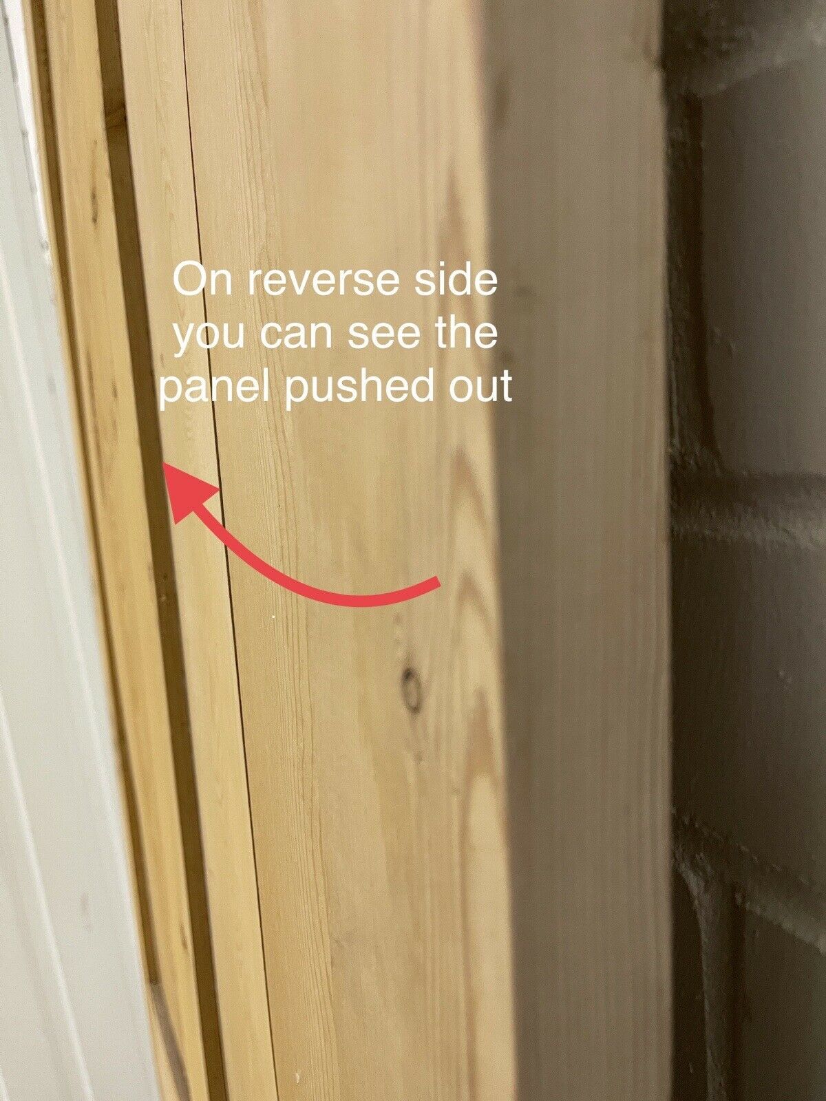 Original Vintage Reclaimed Victorian Pine Internal 4 panel Door 1915 x 715mm