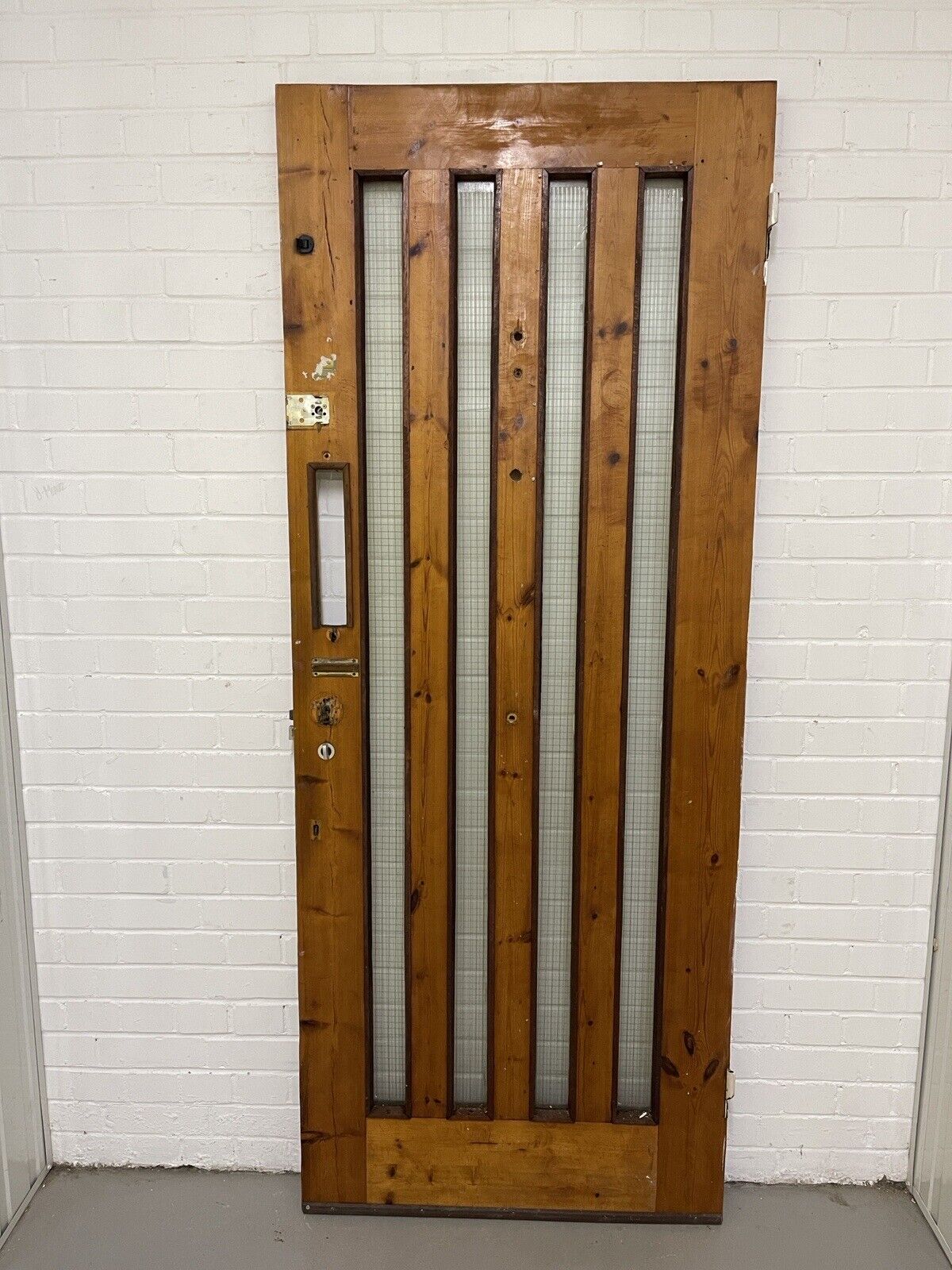 Reclaimed Arts Crafts Wooden Panel External Front Door 2100 x 835mm