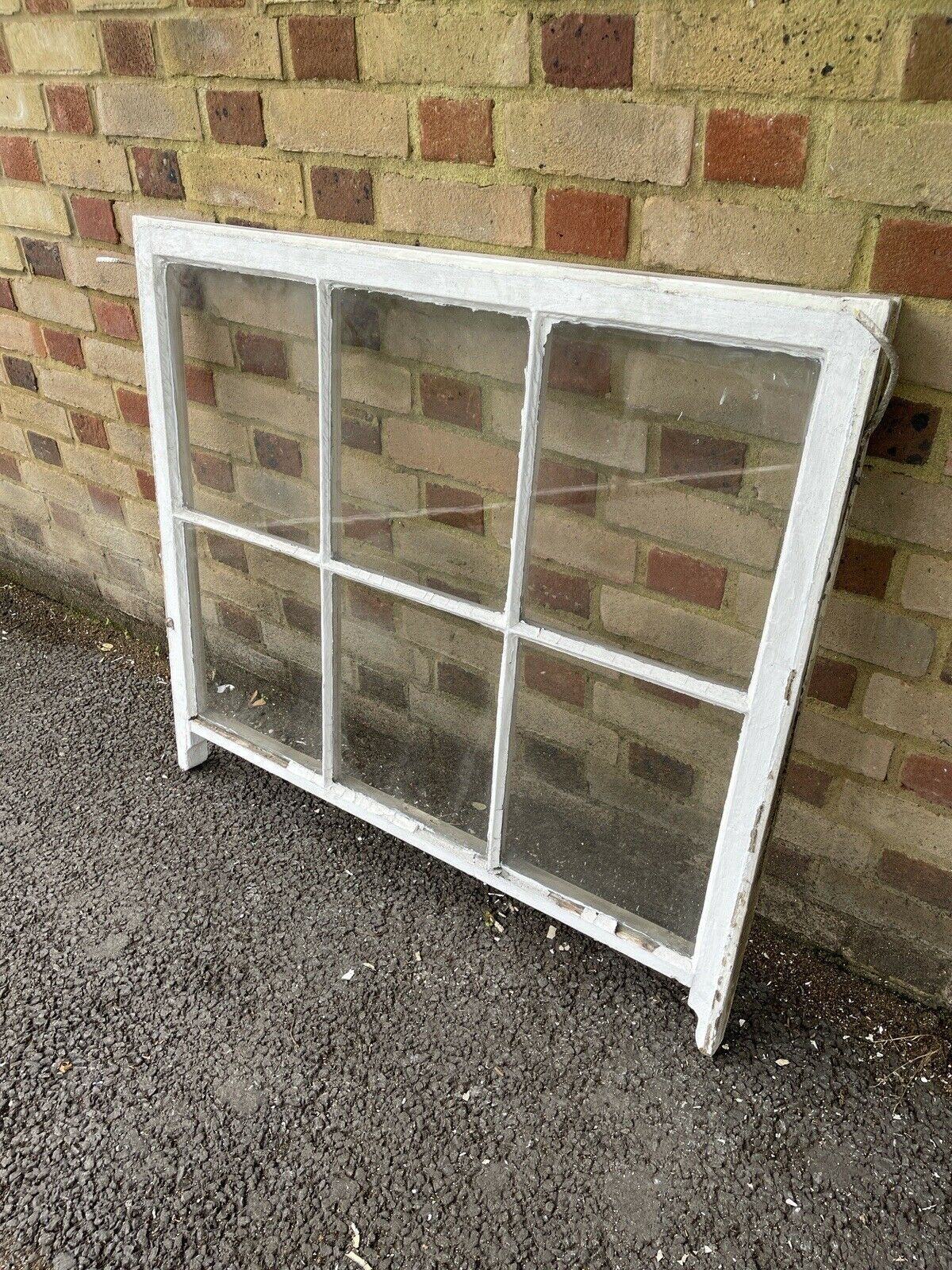 Reclaimed Old Georgian 6 Panel Wooden Window 1035 x 920mm