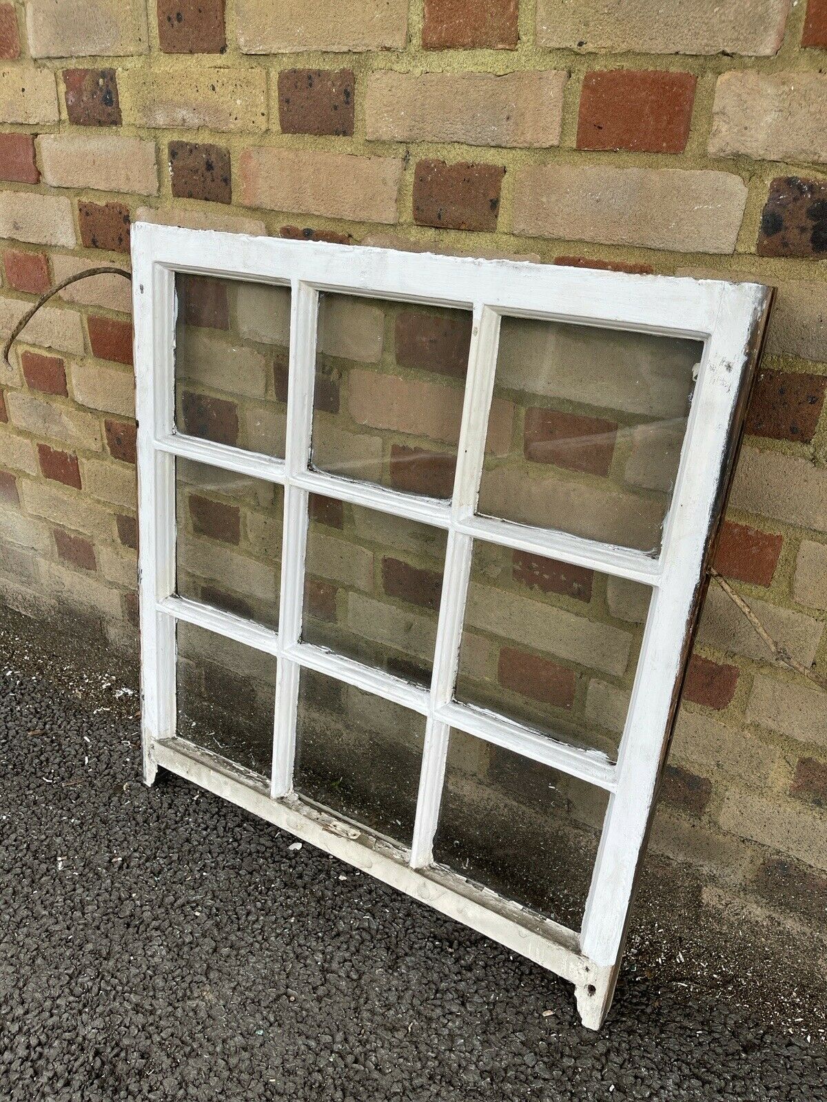 Reclaimed Old Georgian 9 Panel Wooden Window 760 x 825mm