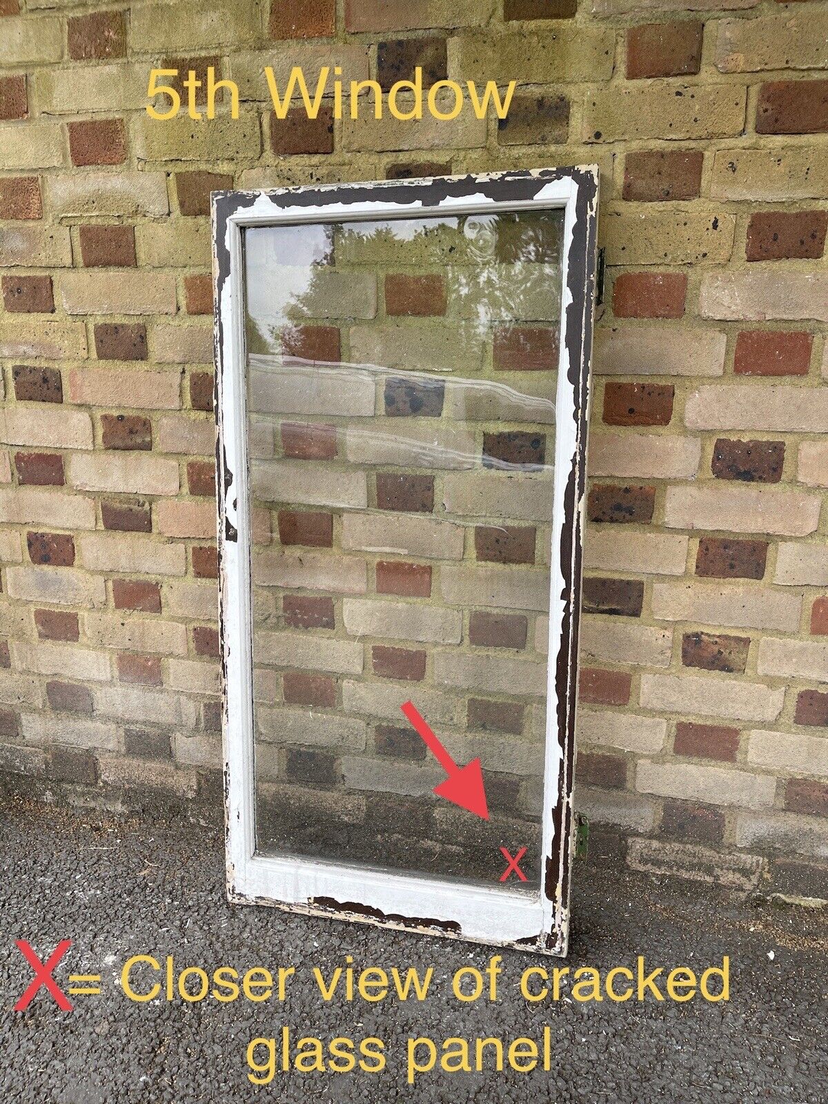 Job Lot Of Reclaimed Old Wooden Panel Sash Windows Cylinder Wavy Glass X 5
