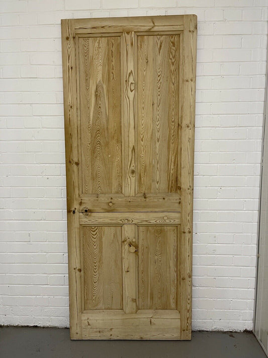 Original Vintage Reclaimed Victorian Pine Internal 4 panel Door 2010 x 805mm