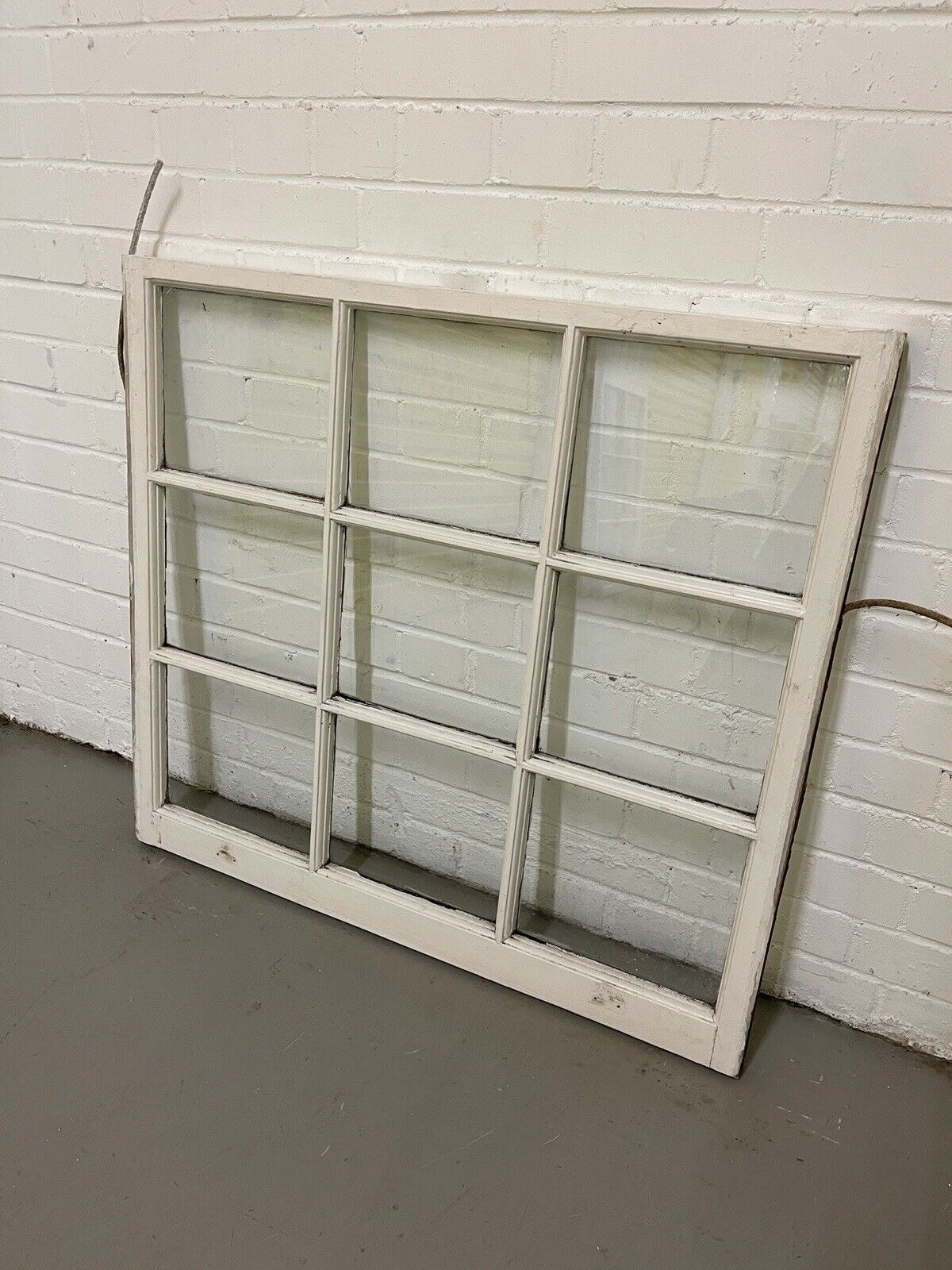 Reclaimed Old Georgian 9 Panel Wooden Window 911 x 830mm