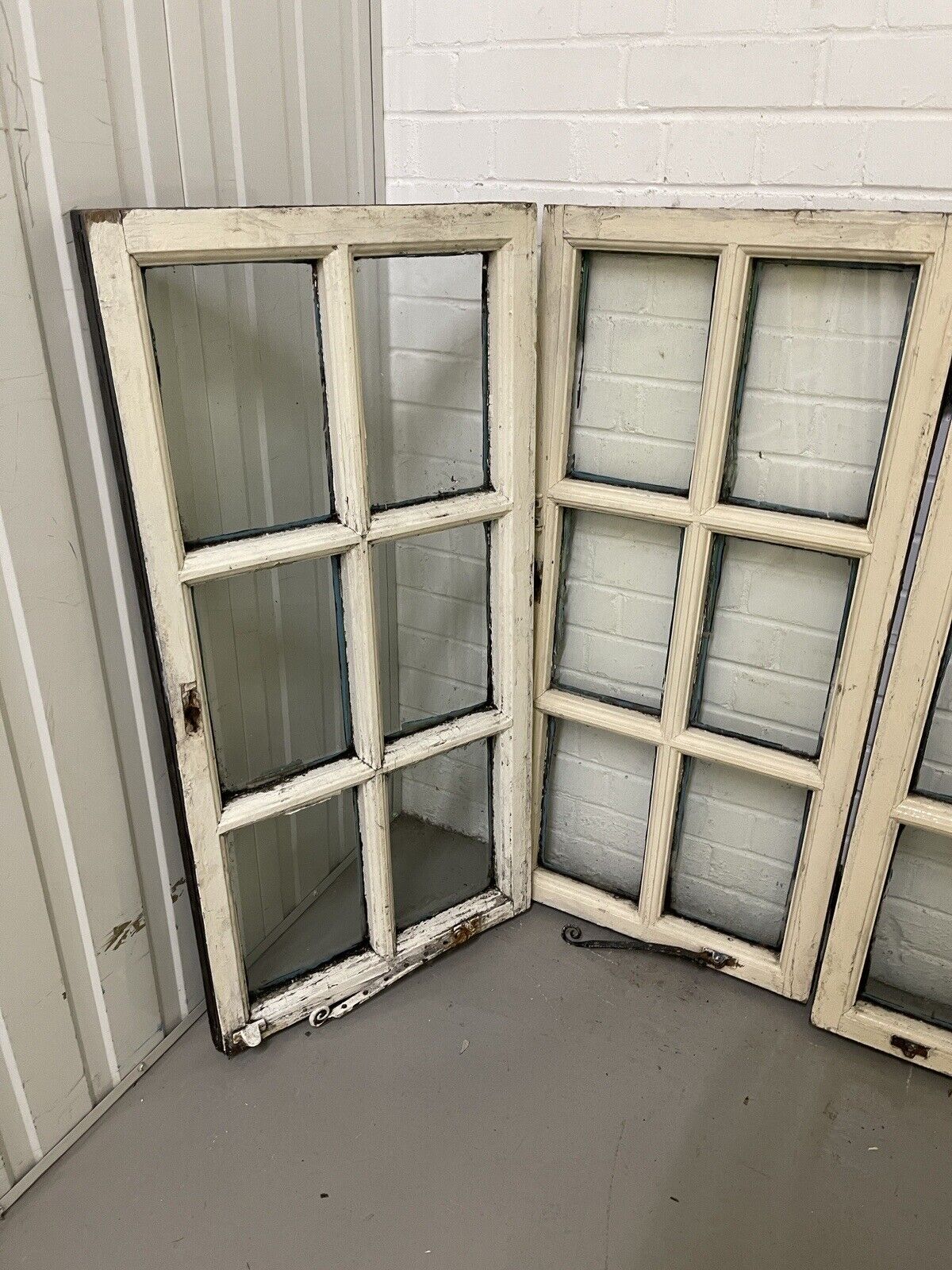Job Lot Of 4 Reclaimed Old Georgian Panel Wooden Sash Windows